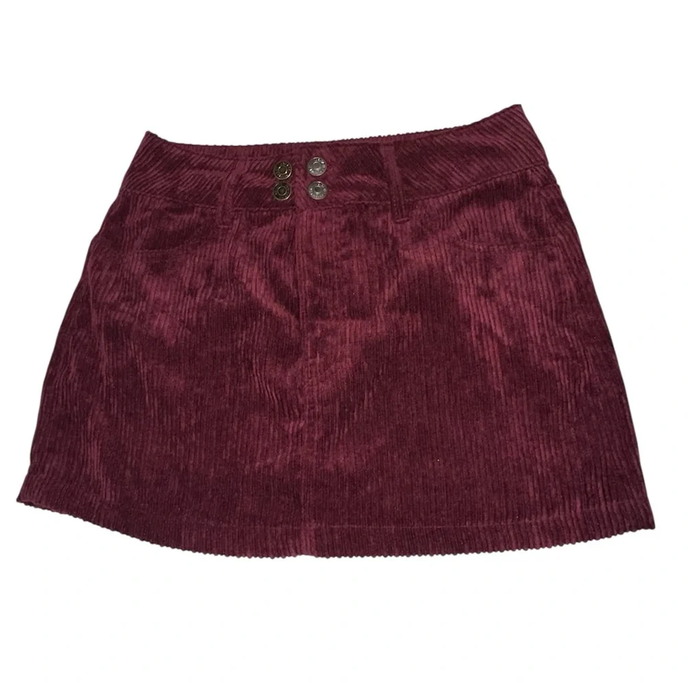Forever 21 Corduroy Mini Skirt in Wine - Picture 1 of 3